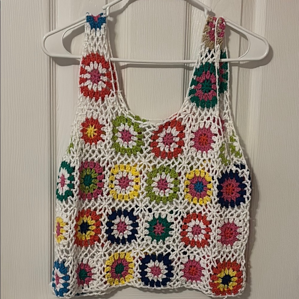 Anna & Ava Multicolor Crochet Tank Top